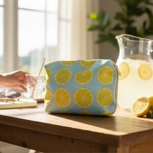 Dabney Lee Citrus Burst Travel or Grocery Pouch with draw string